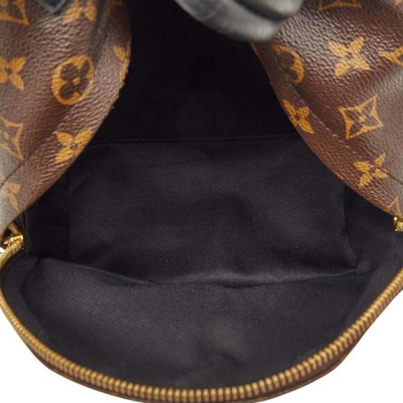 LOUIS VUITTON Black Monogram Leather Backpack